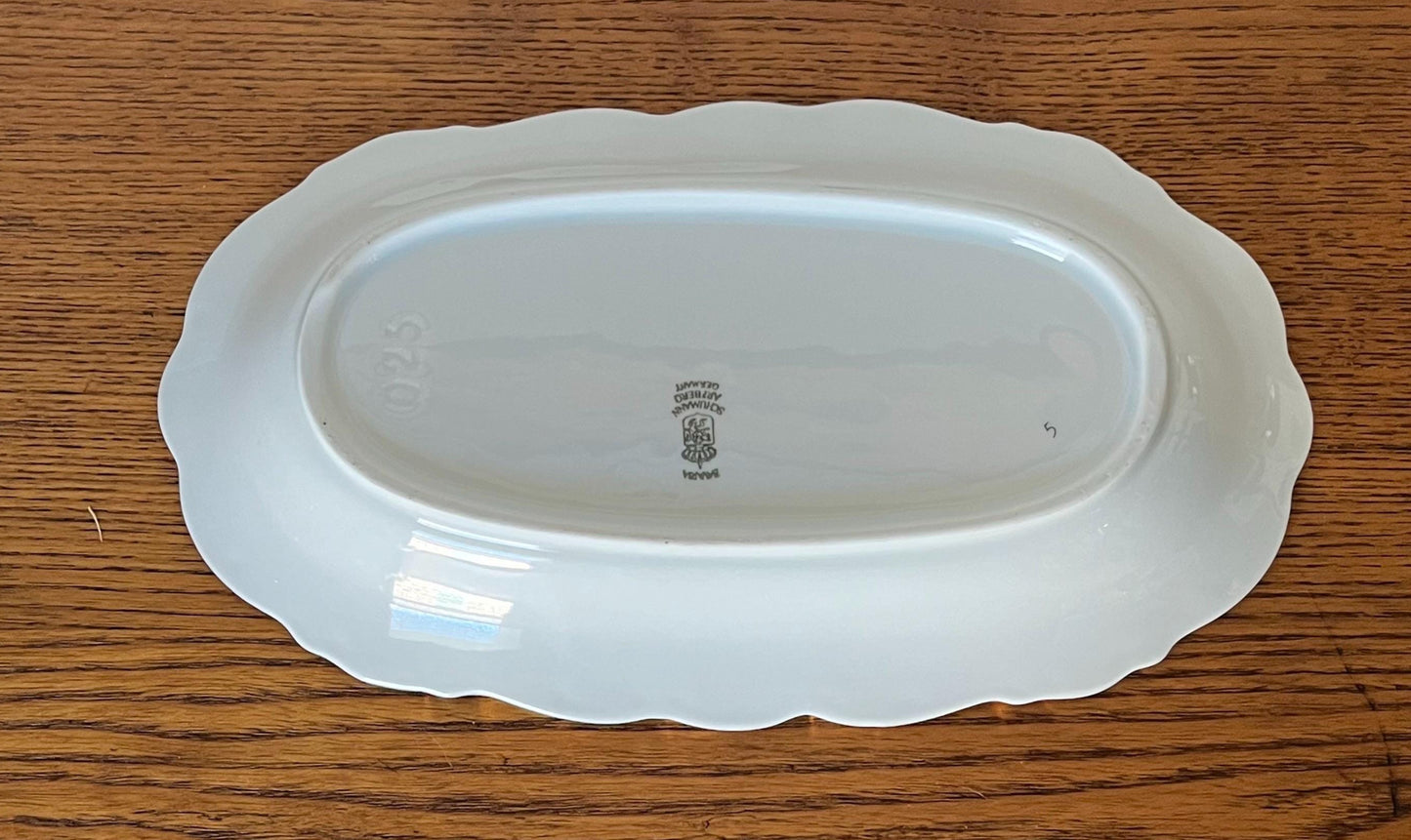 Vintage Relish Serving Dish Floral Gold Design Schumann Arzberg Bavaria Germany