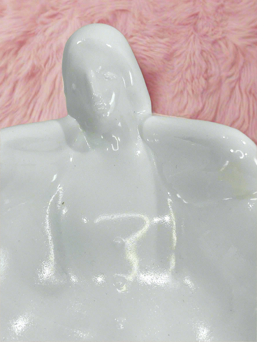 Milk White Glass Bathing Beauty Soap or Trinket Dish