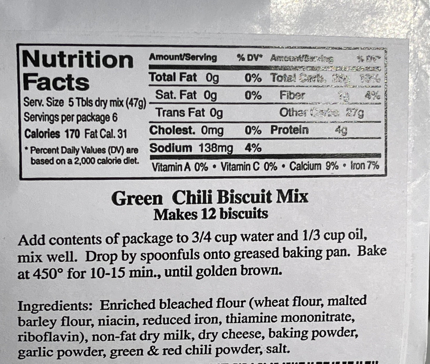 Hatch Green Chili Biscuit Mix