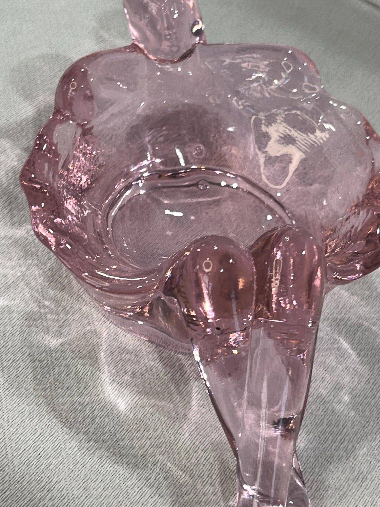 Pink Rose Bathing Beauty Soap Trinket Dish Art Nouveau Style