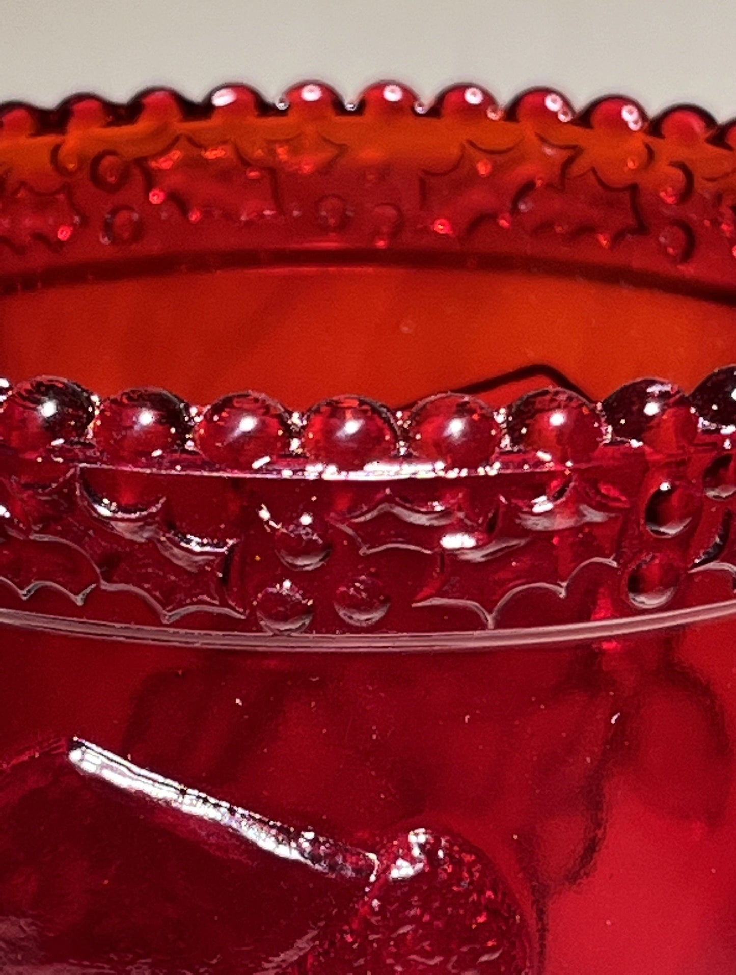 Ruby Red Santa Holiday Glass Tumbler