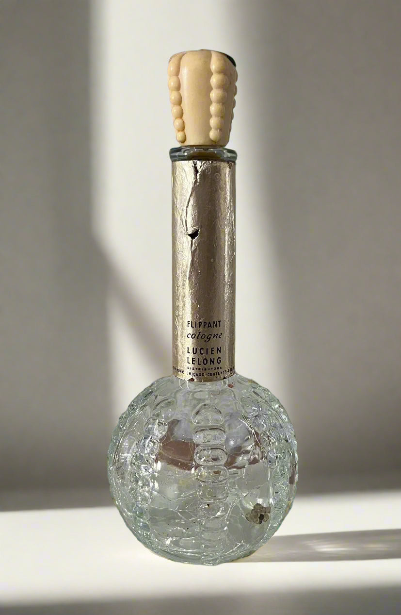 Lucien Lelong Flippant Perfume Cologne Bottle Mid Century Empty Rare