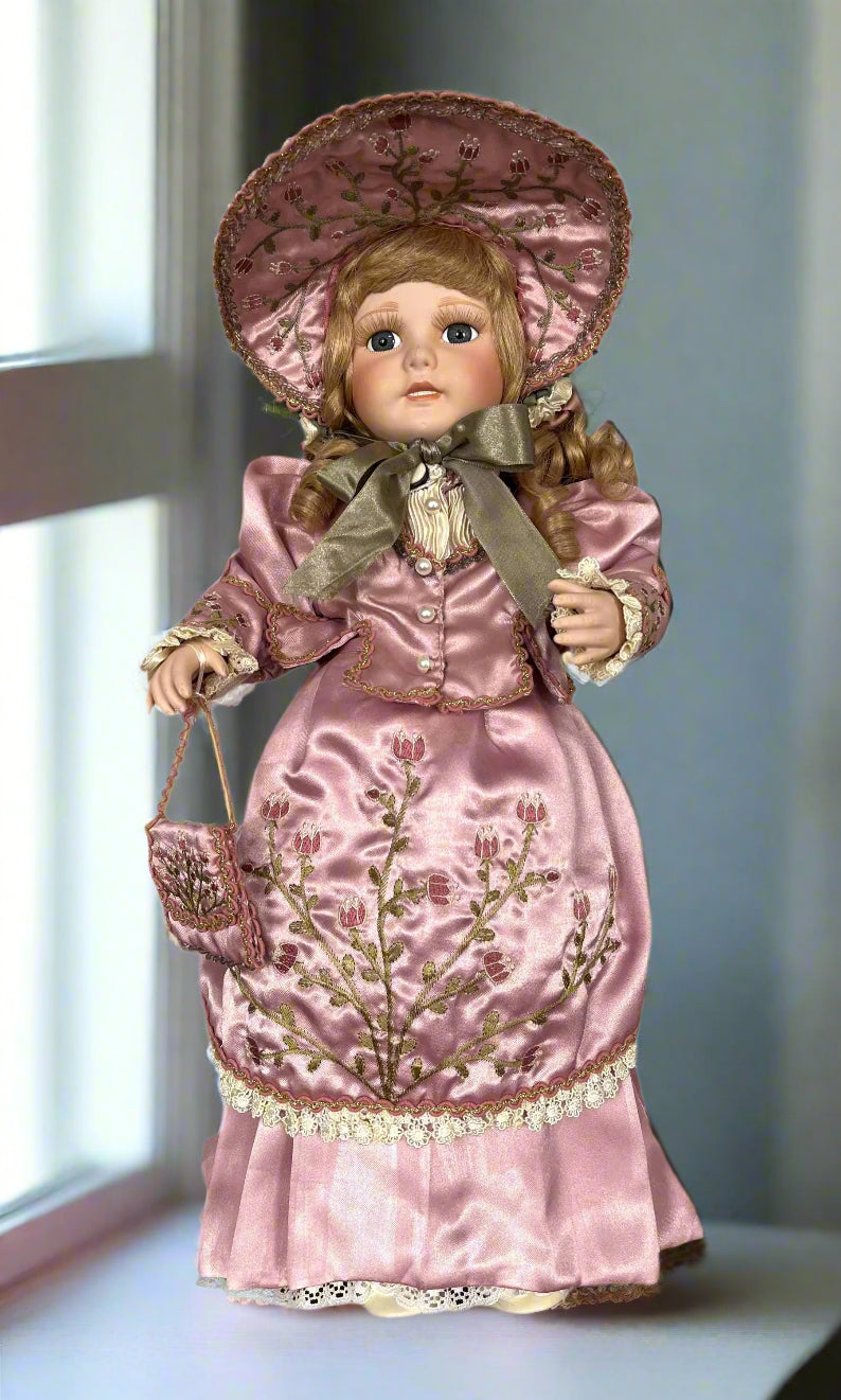 Wayne Kleski Katherine's Collection at Silver Lake Doll "Corri" in Pink Victorian Dress 18" HTF