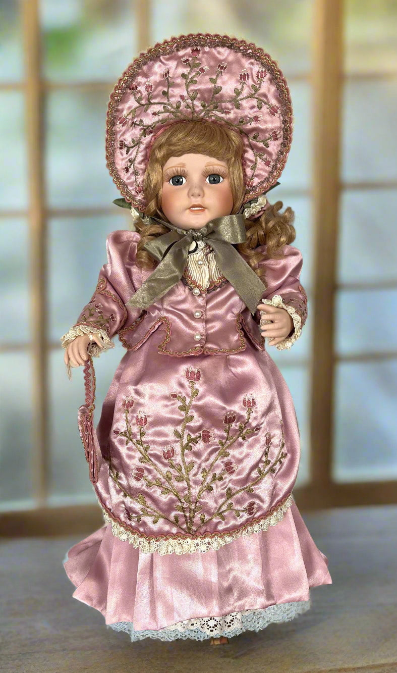Wayne Kleski Katherine's Collection at Silver Lake Doll "Corri" in Pink Victorian Dress 18" HTF