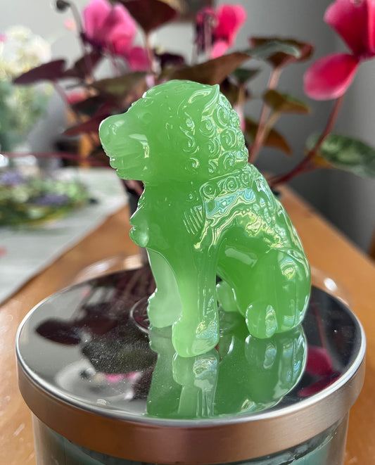 Green Jade Lion Guardians of the Ming Dynasty