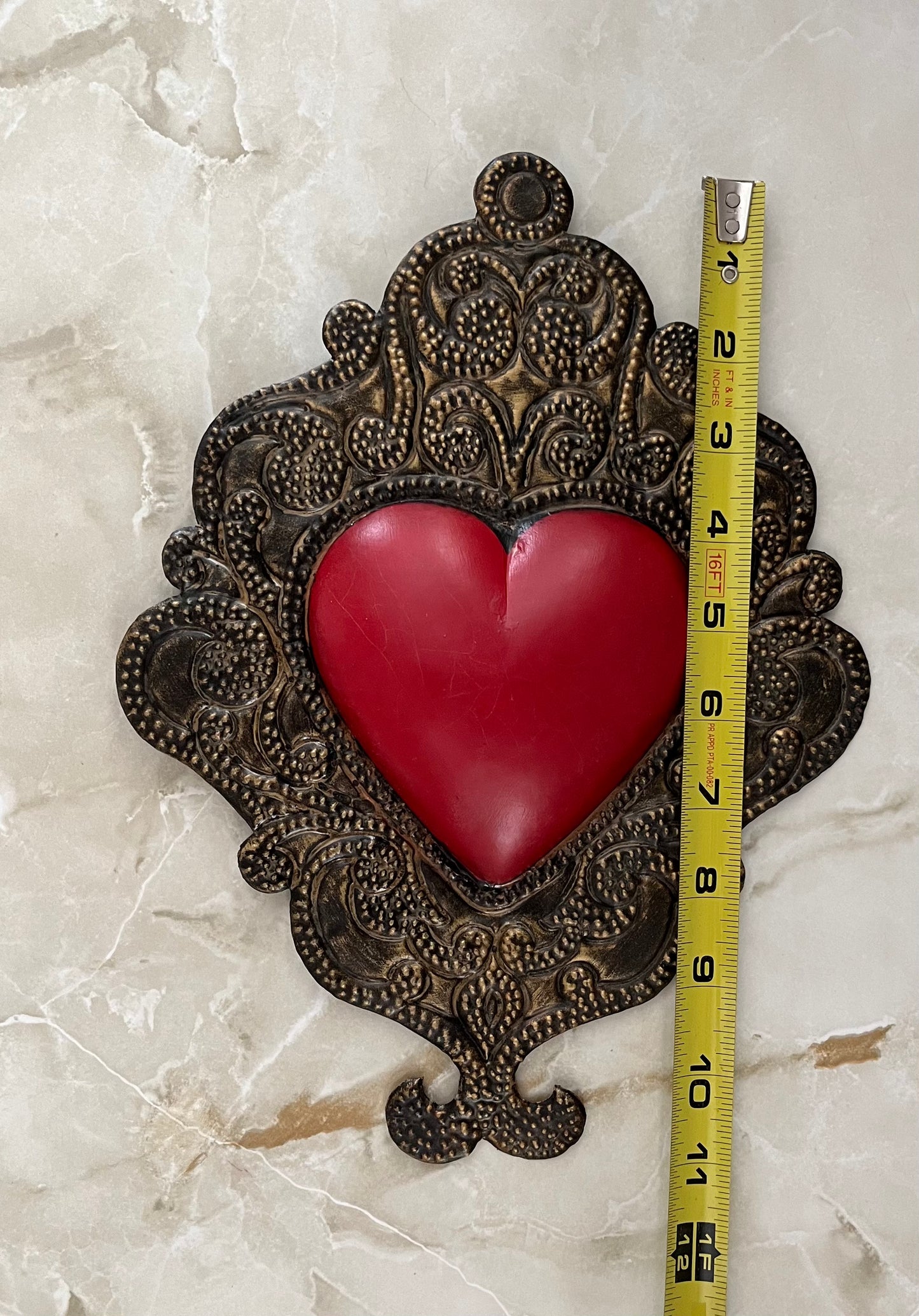 Tin Heart Hand Made Wall Hanging