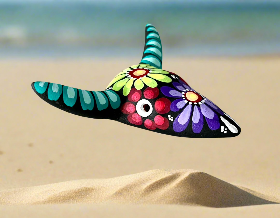 Clay Pottery Hand Crafted Mini Cow Skull 3" Wall Hanging