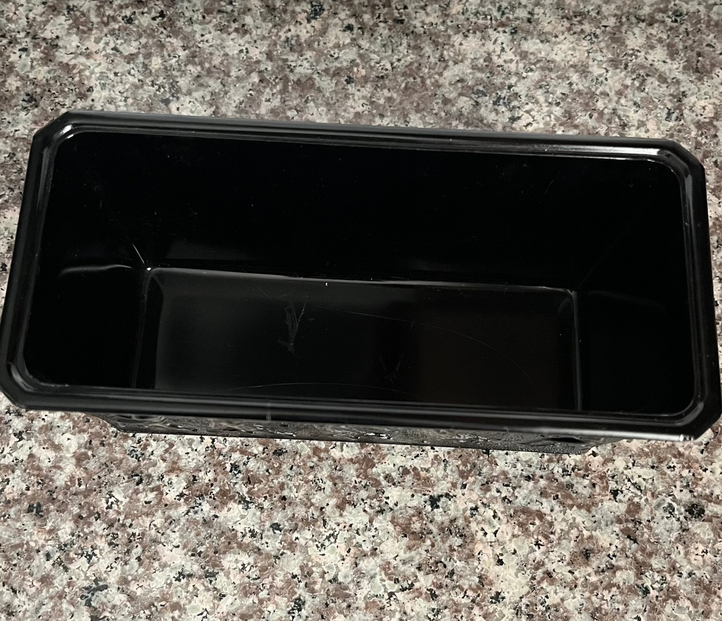 LE Smith Dancing Nymphs Black Amethyst Glass Planter