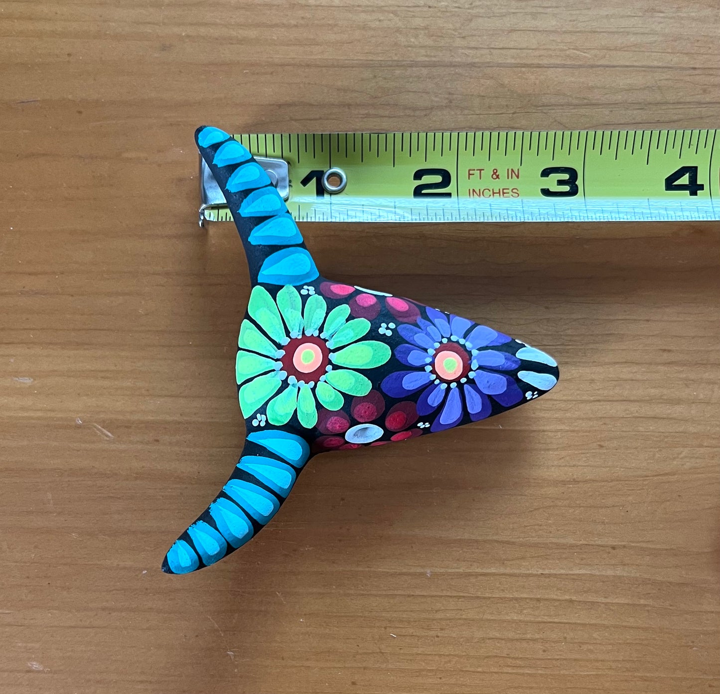 Clay Pottery Hand Crafted Mini Cow Skull 3" Wall Hanging