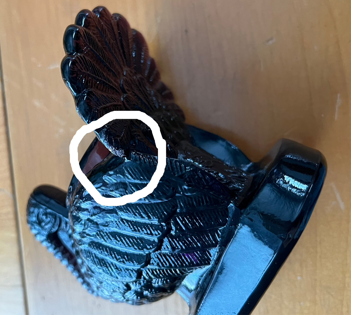 Purple Amethyst Glass Turkey Toothpick Holder