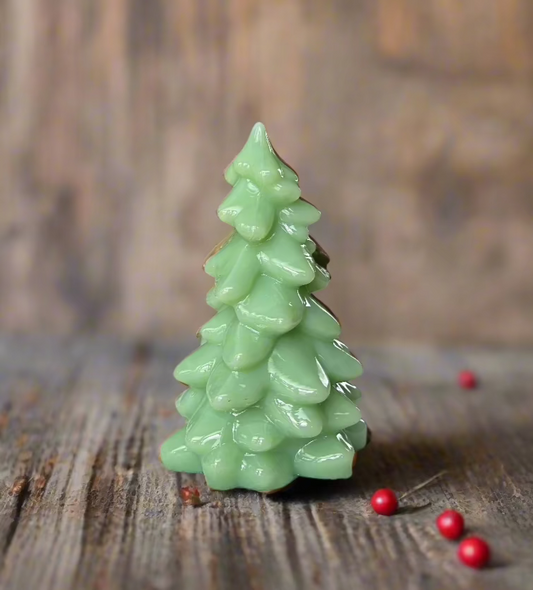 Jadeite Glass Christmas Tree 5.5"