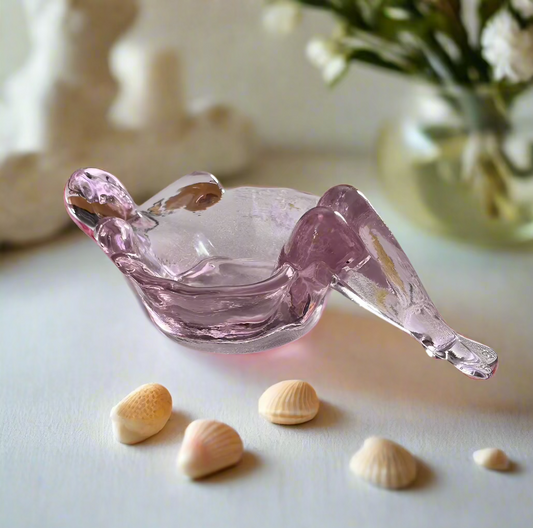 Pink Rose Bathing Beauty Soap Trinket Dish Art Nouveau Style