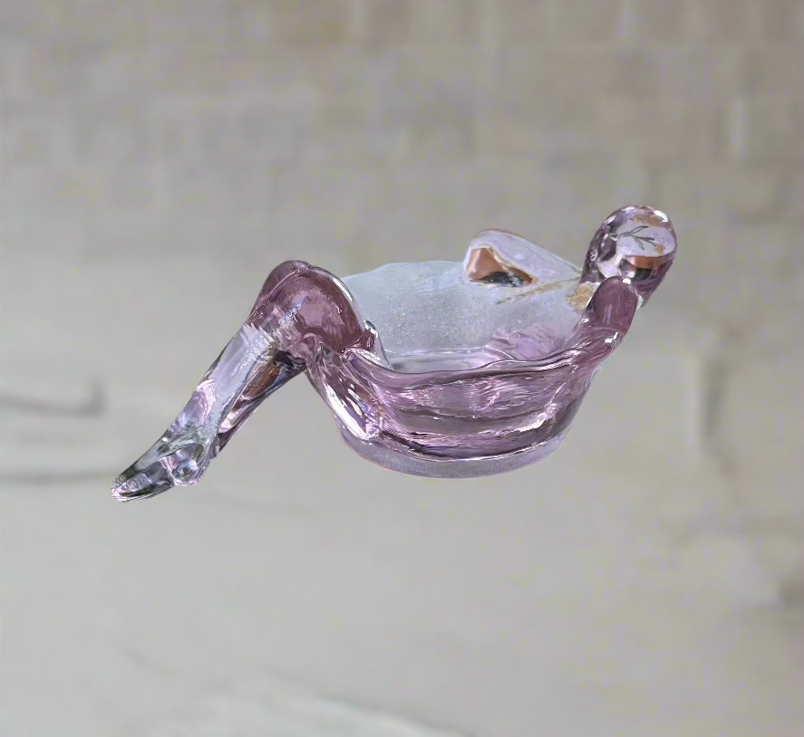 Pink Rose Bathing Beauty Soap Trinket Dish Art Nouveau Style