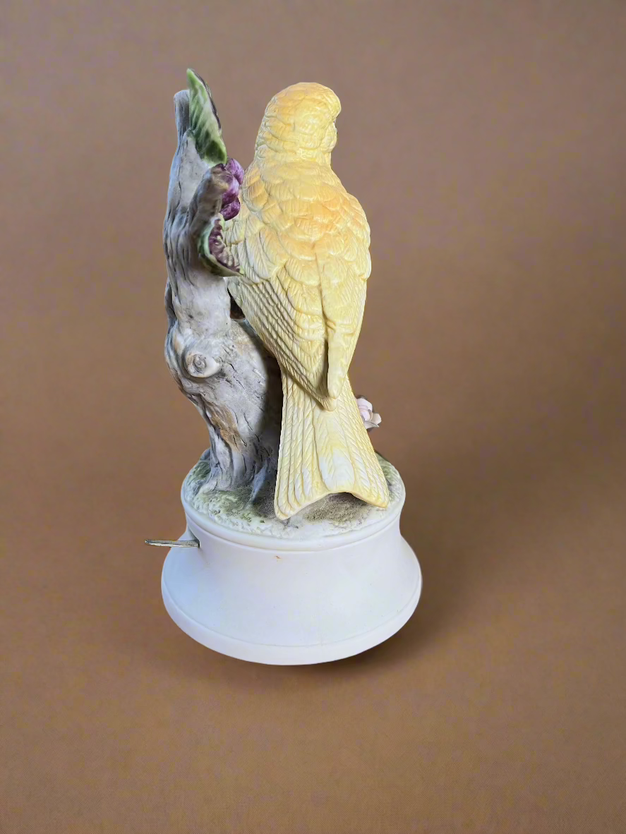 Music Box by Sankyo Yellow Canary Bird Plays Love Story