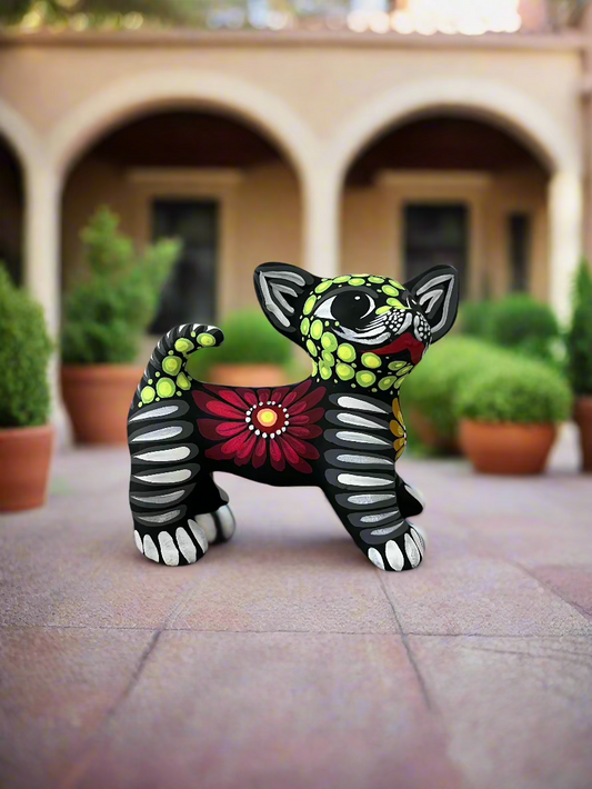 Hand Crafted Clay Chihuahua Puppy Figurine 4.5"