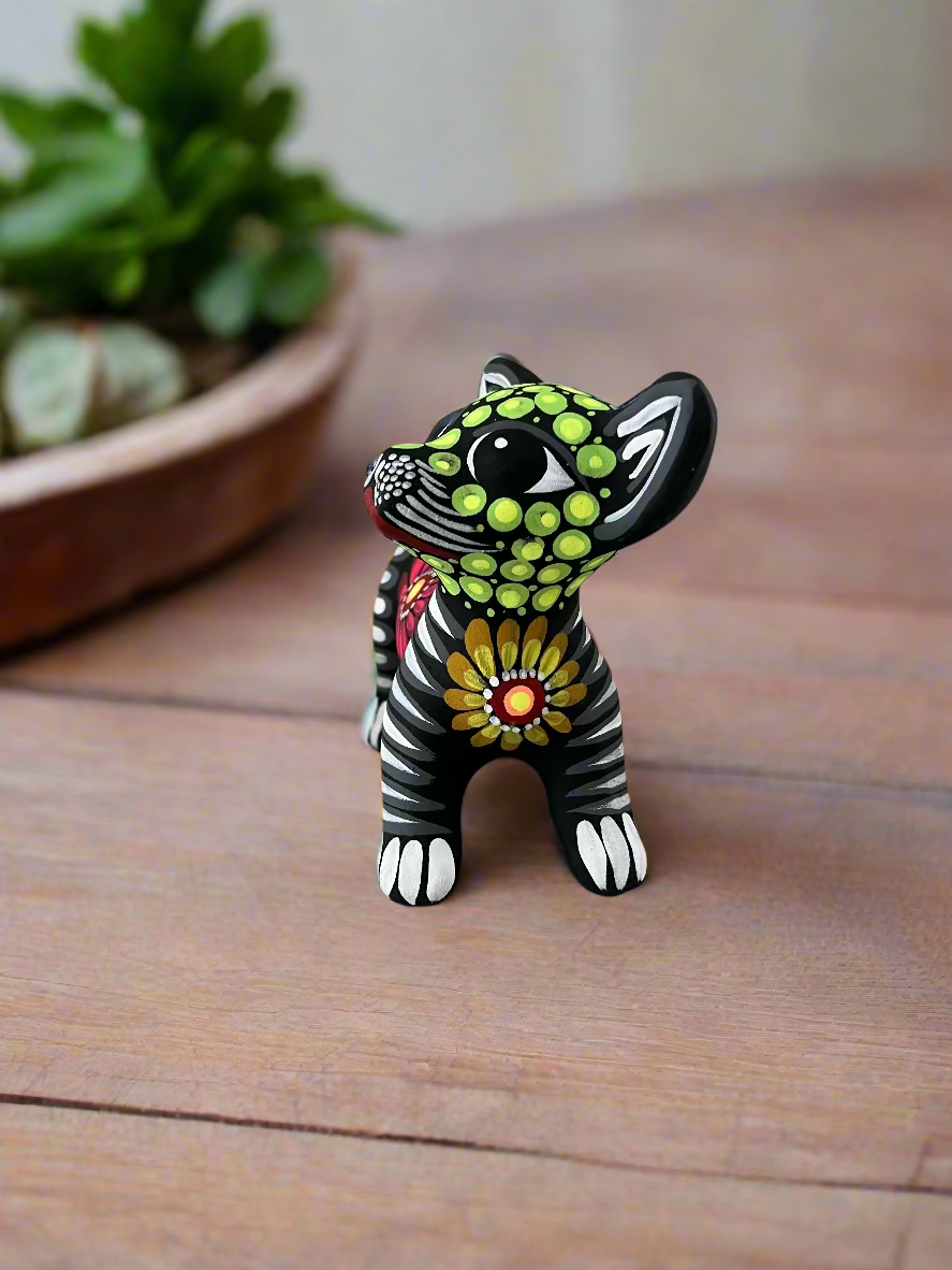 Hand Crafted Clay Chihuahua Puppy Figurine 4.5"