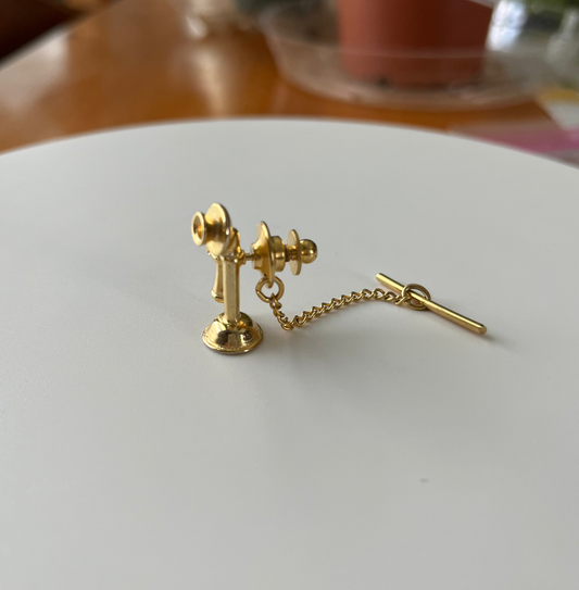 Rugin Candlestick Phone Tie Tack