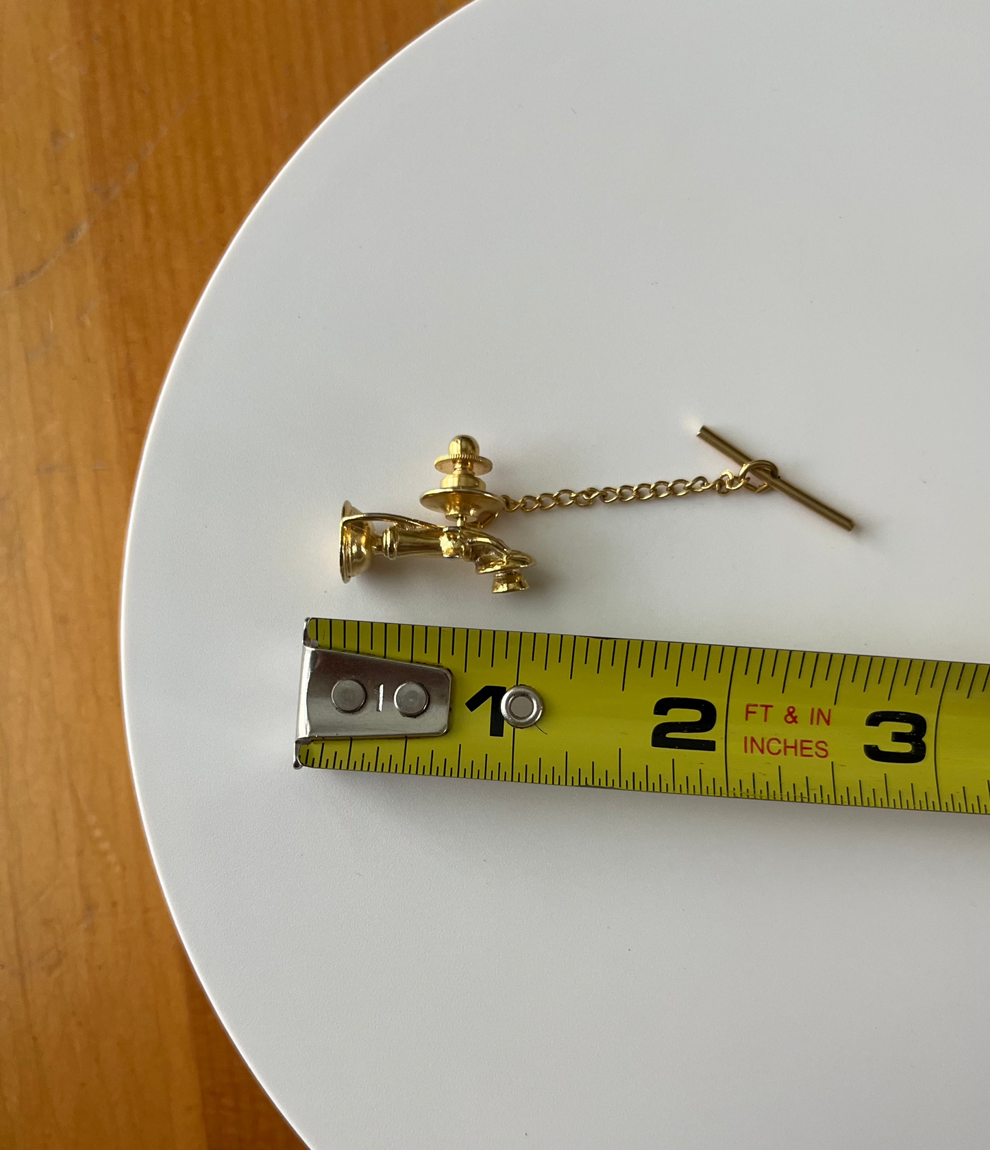 Rugin Candlestick Phone Tie Tack