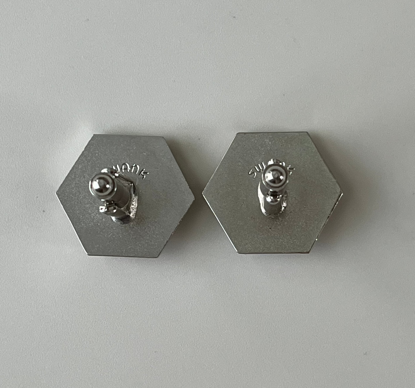 Swank Chrome Black and Rhinestone Cufflinks