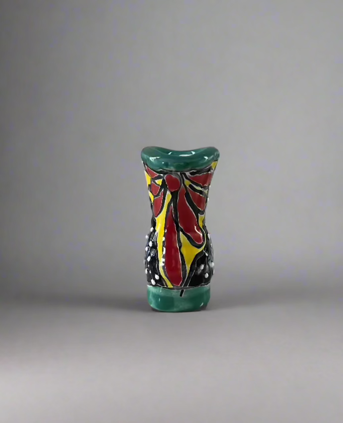 Talavera Boot Bud Vase