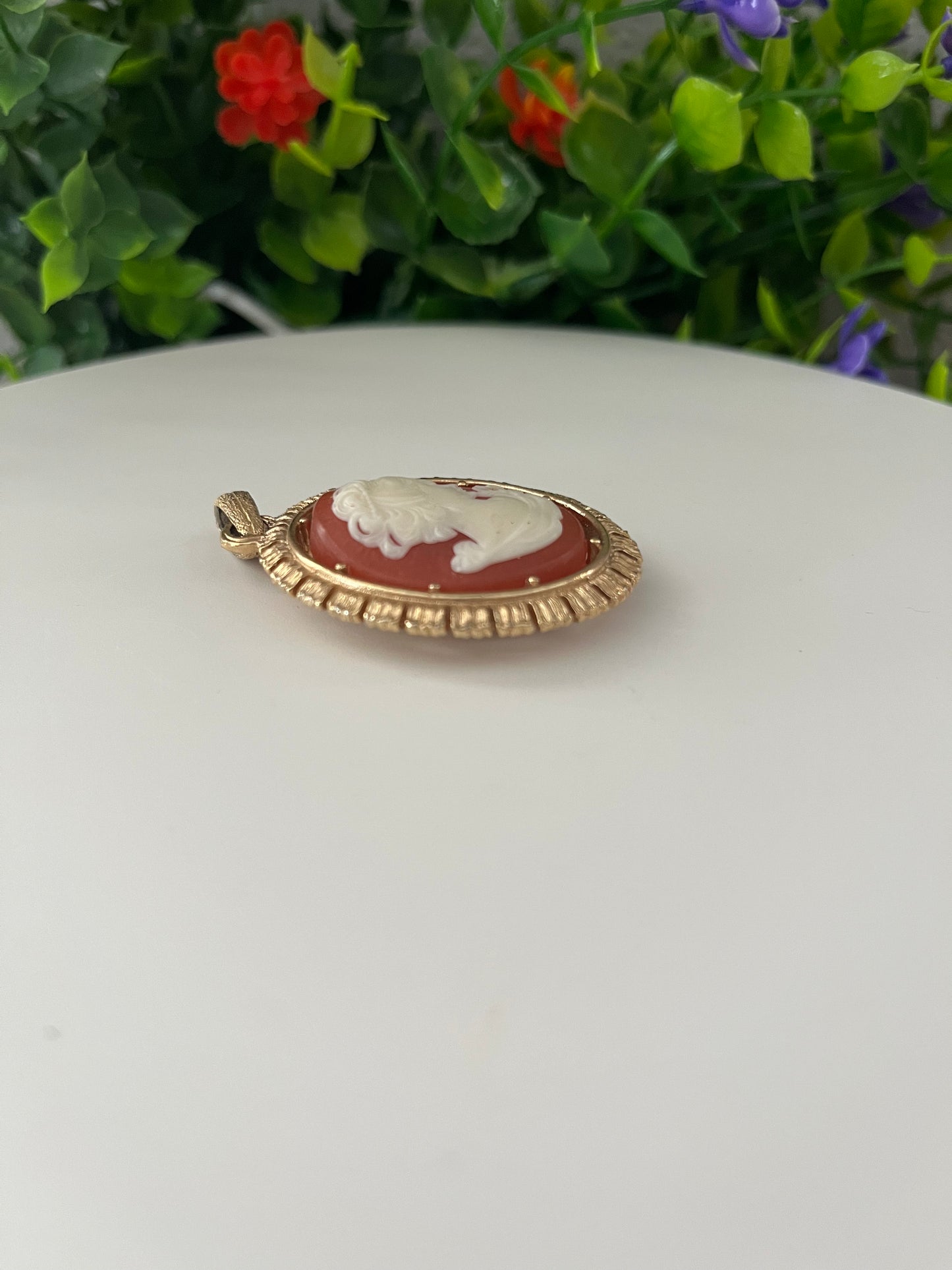 Large Oval Avon Cameo Pendant