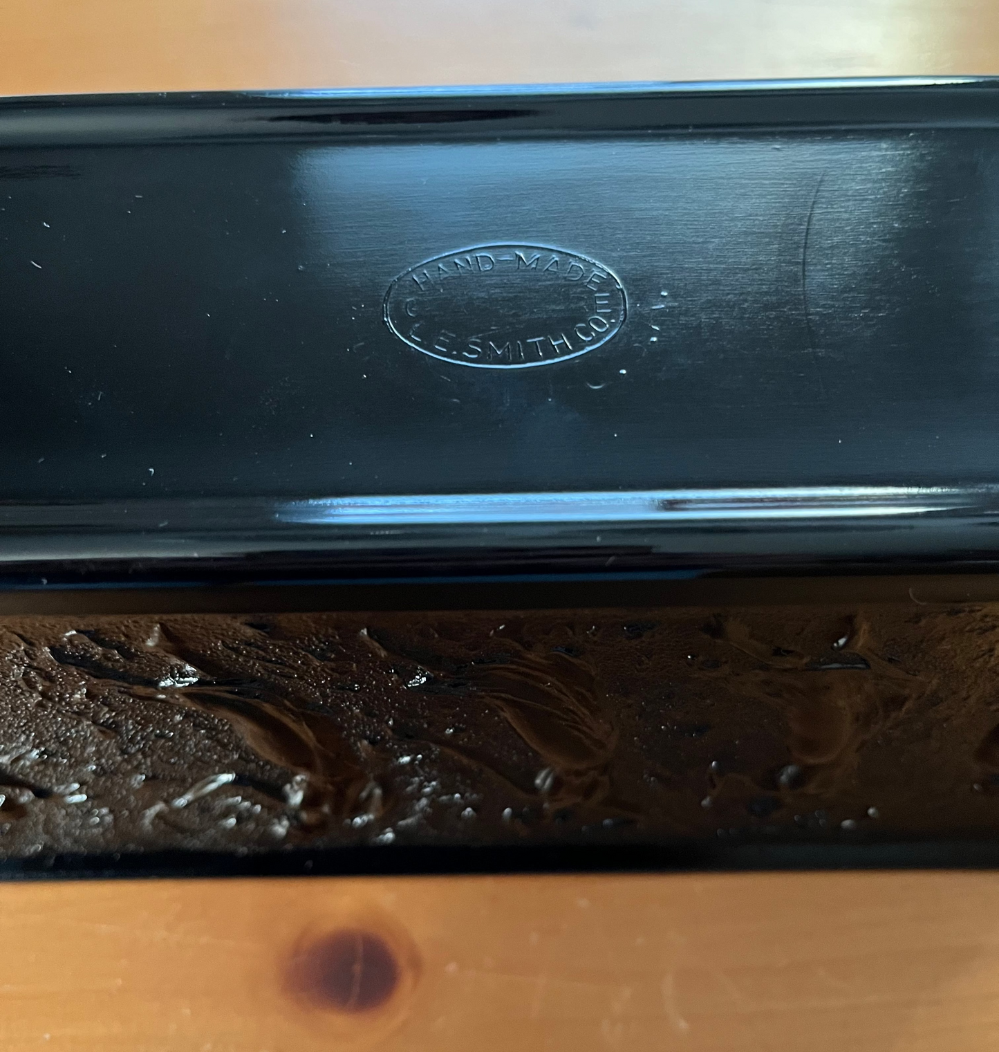 LE Smith Dancing Nymphs Black Amethyst Glass Planter