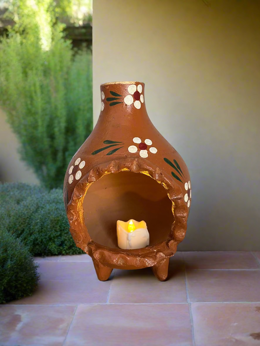 Clay Chimenea - Chimney Incense Burner 9" tall