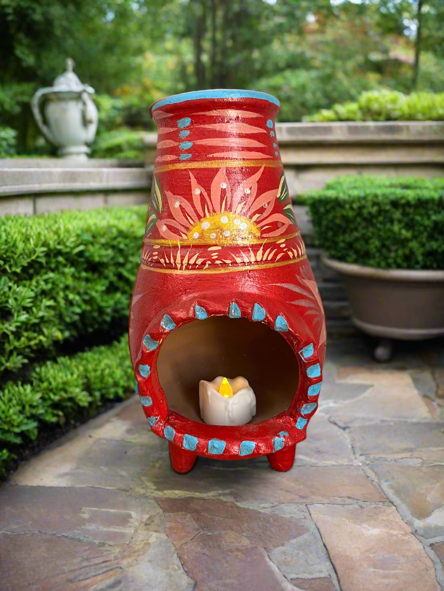 Clay Chimenea - Chimney Incense Burner 10" tall