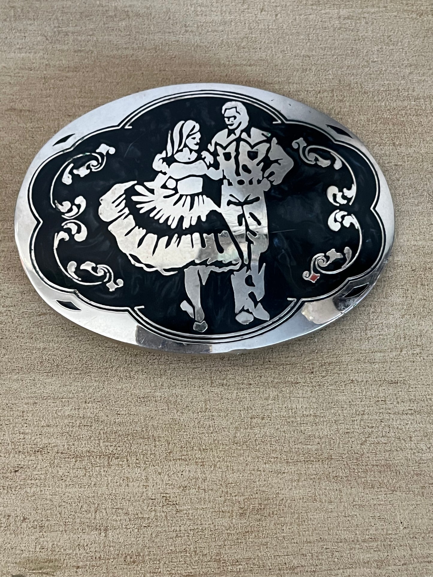 Square Dancing Belt Buckle