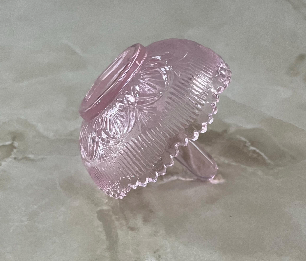 Passion Pink Glass Ring Holder