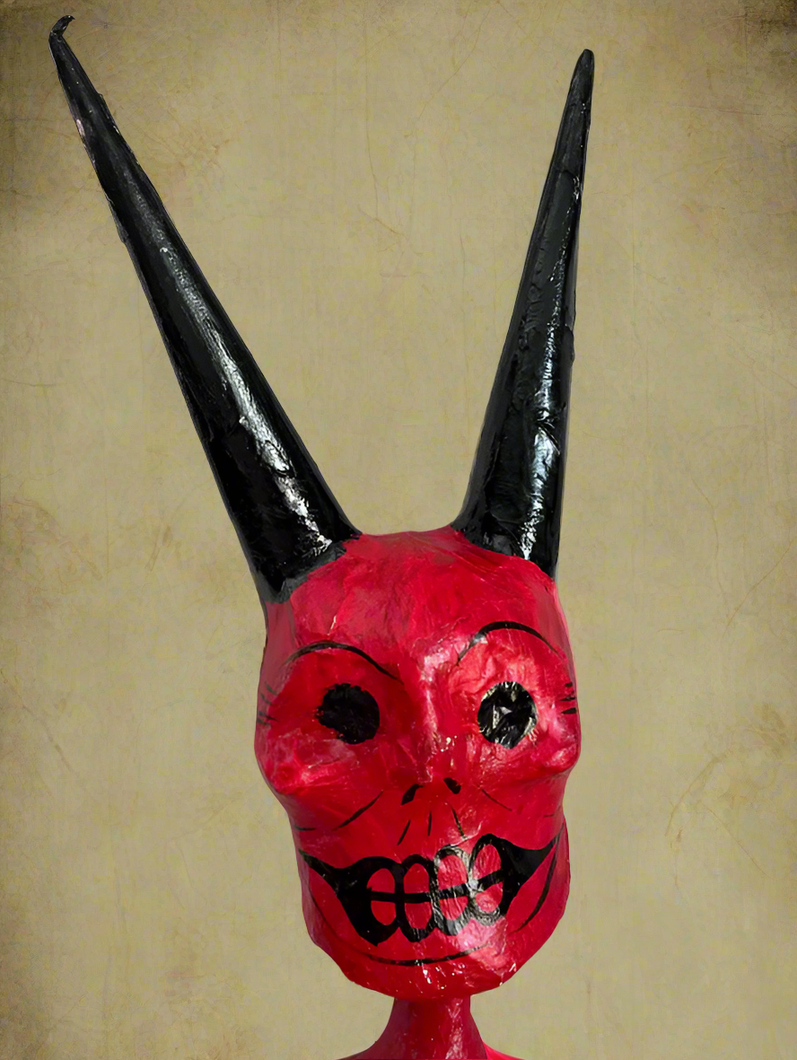 Papier Mache Devil Statue 32" Halloween