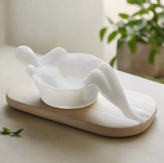 Milk White Glass Bathing Beauty Soap or Trinket Dish