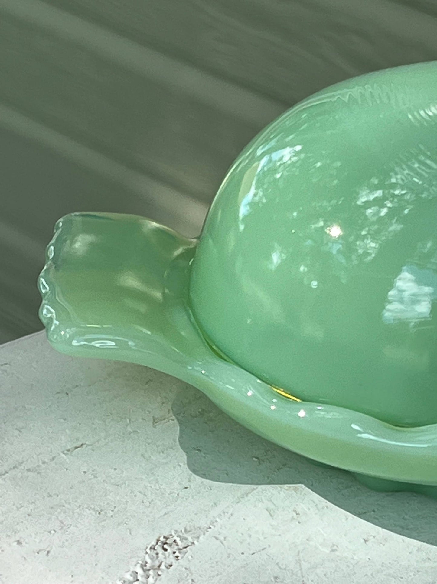 Jadeite Glass Stick Butter Dish Anna Collection