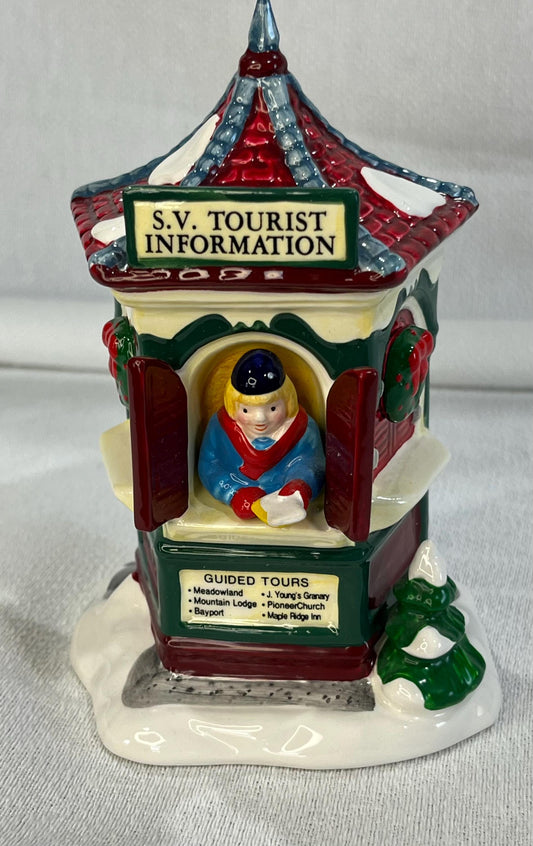 Department 56 "Tour The Village" Information Booth Snow Village Collection