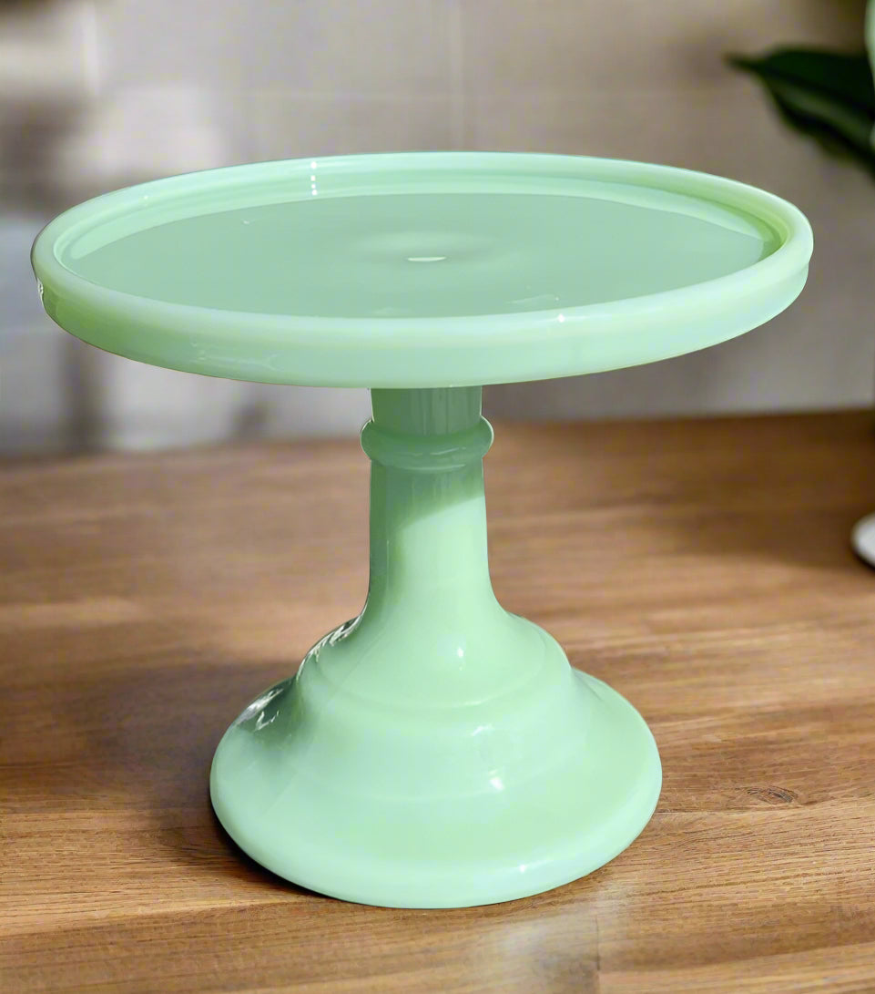 Jadeite Green Glass 6" Cake Stand
