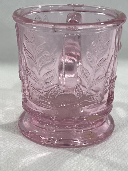 ABC Colonial Child's Pink Glass Mug