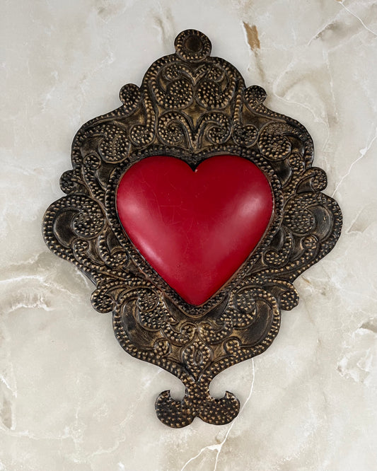 Tin Heart Hand Made Wall Hanging