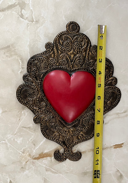 Tin Heart Hand Made Wall Hanging