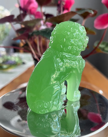 Green Jade Lion Guardians of the Ming Dynasty