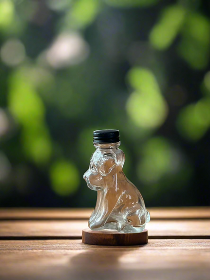 Small Dog Candy Container Jar Federal Glass 1940s