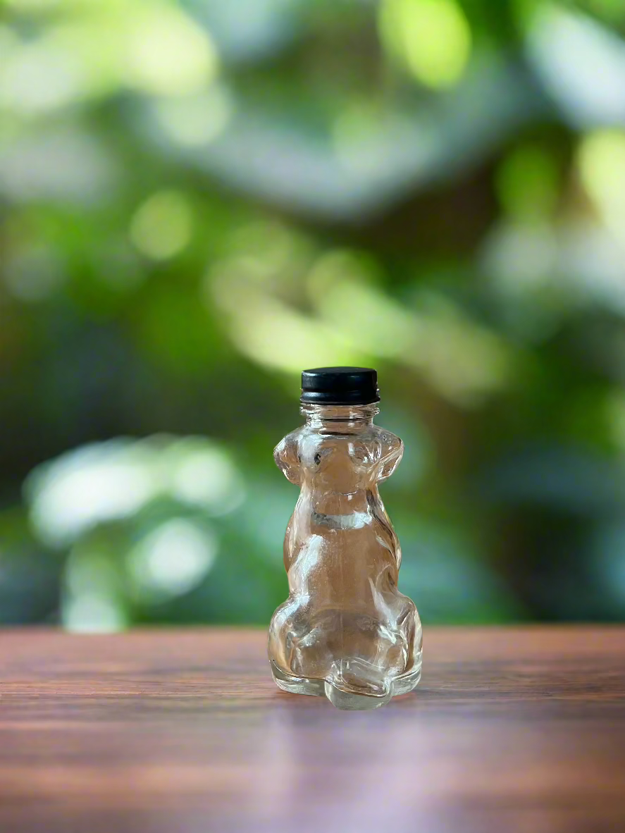 Small Dog Candy Container Jar Federal Glass 1940s