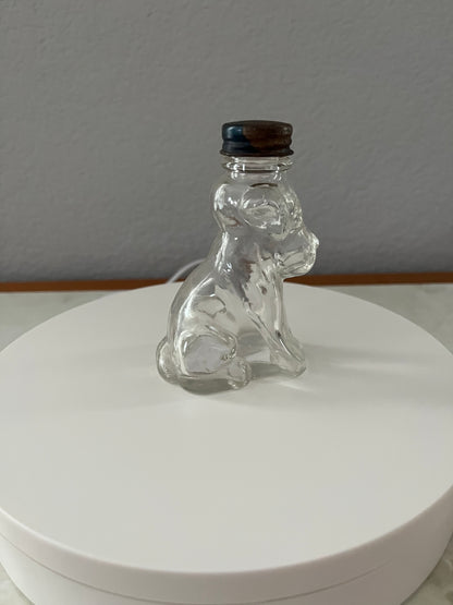 Small Dog Candy Container Jar Federal Glass 1940s