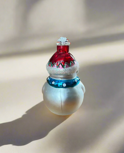 Glass Snowman Oil Burning Candle
