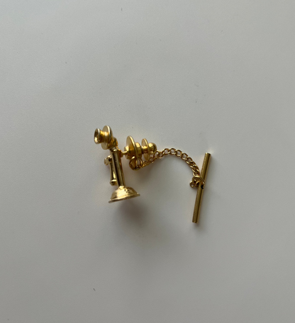 Rugin Candlestick Phone Tie Tack