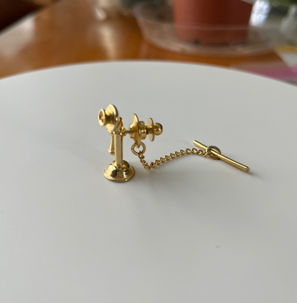 Rugin Candlestick Phone Tie Tack