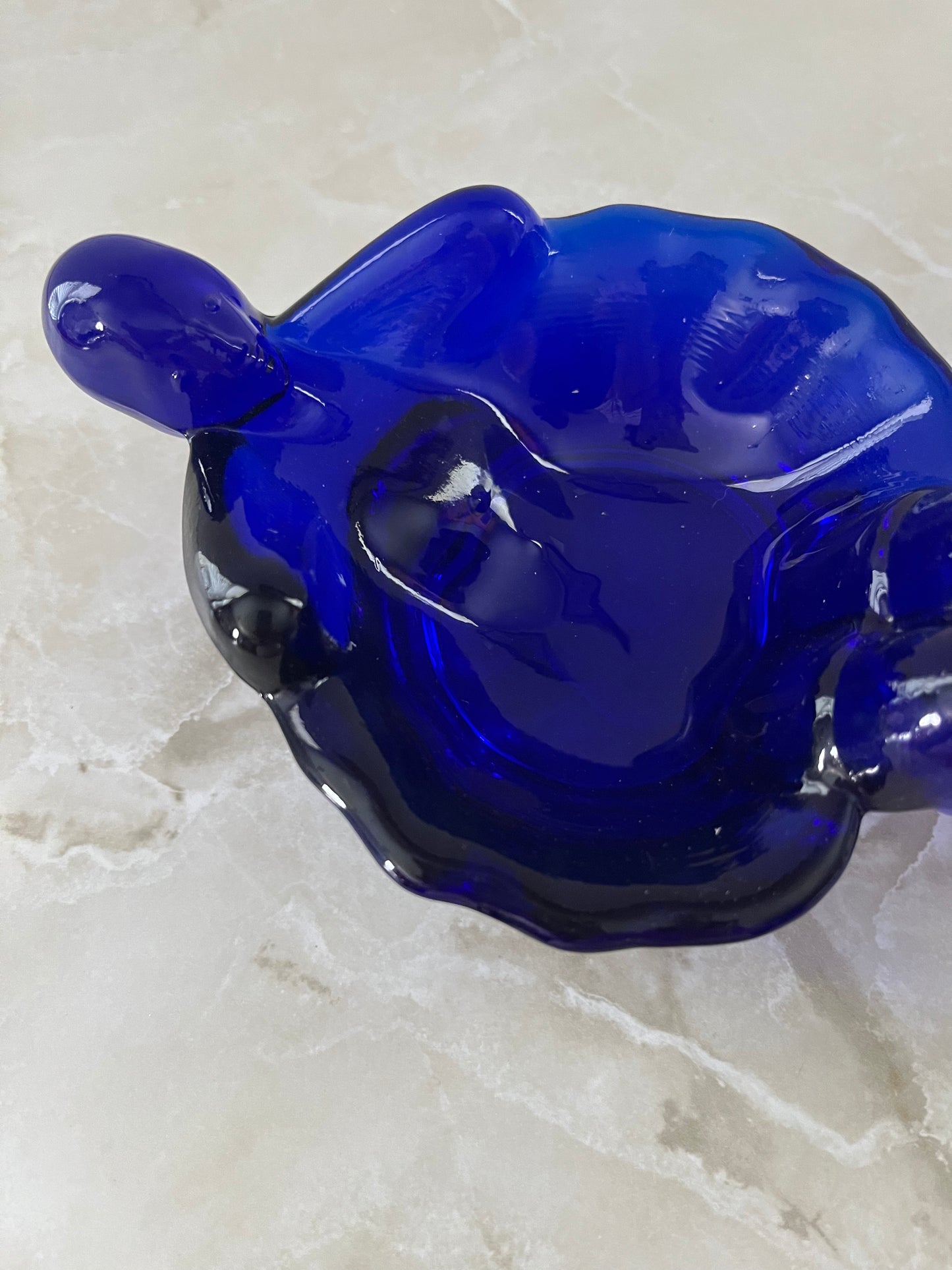 Cobalt Blue Glass Bathing Beauty Soap Dish