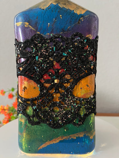 Decorative Hand Painted Fairy Lights Bottle 10"