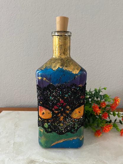 Decorative Hand Painted Fairy Lights Bottle 10"