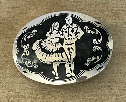 Square Dancing Belt Buckle