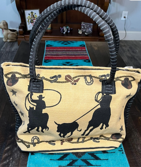 Rustic Western Rodeo Large Capacity Tote Purse